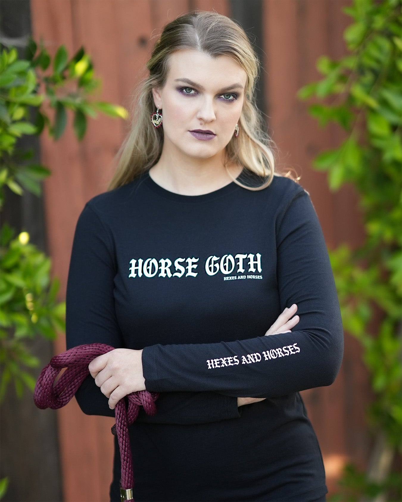 Horse Goth Long Sleeve - Black