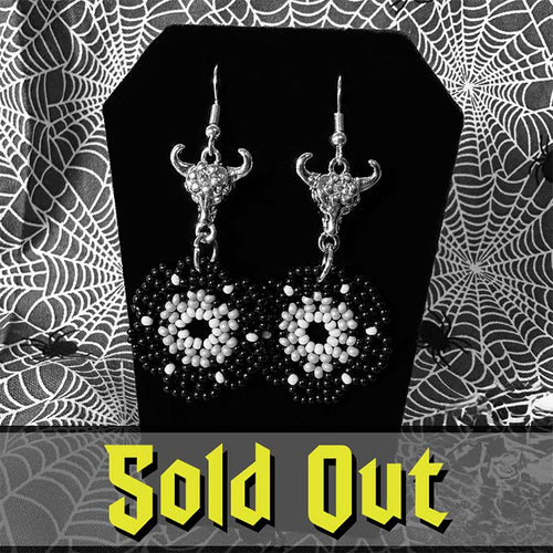 Beaded earrings-Bull