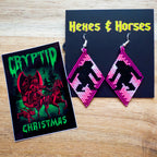 BigFoot Beaded Earring - Purple & Pink