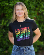 Horses Horses Horses Pride Tee - Black