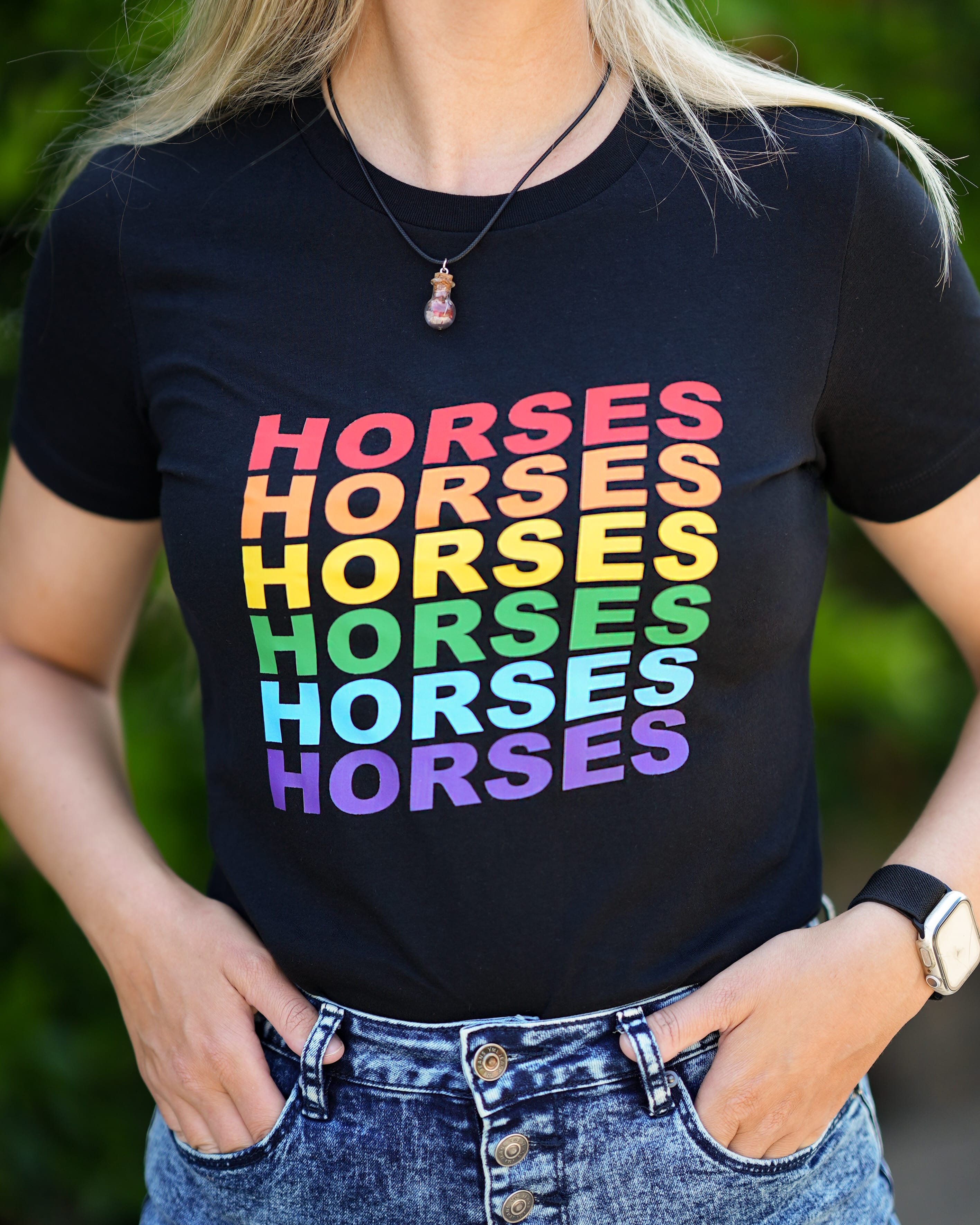 Horses Horses Horses Pride Tee - Black