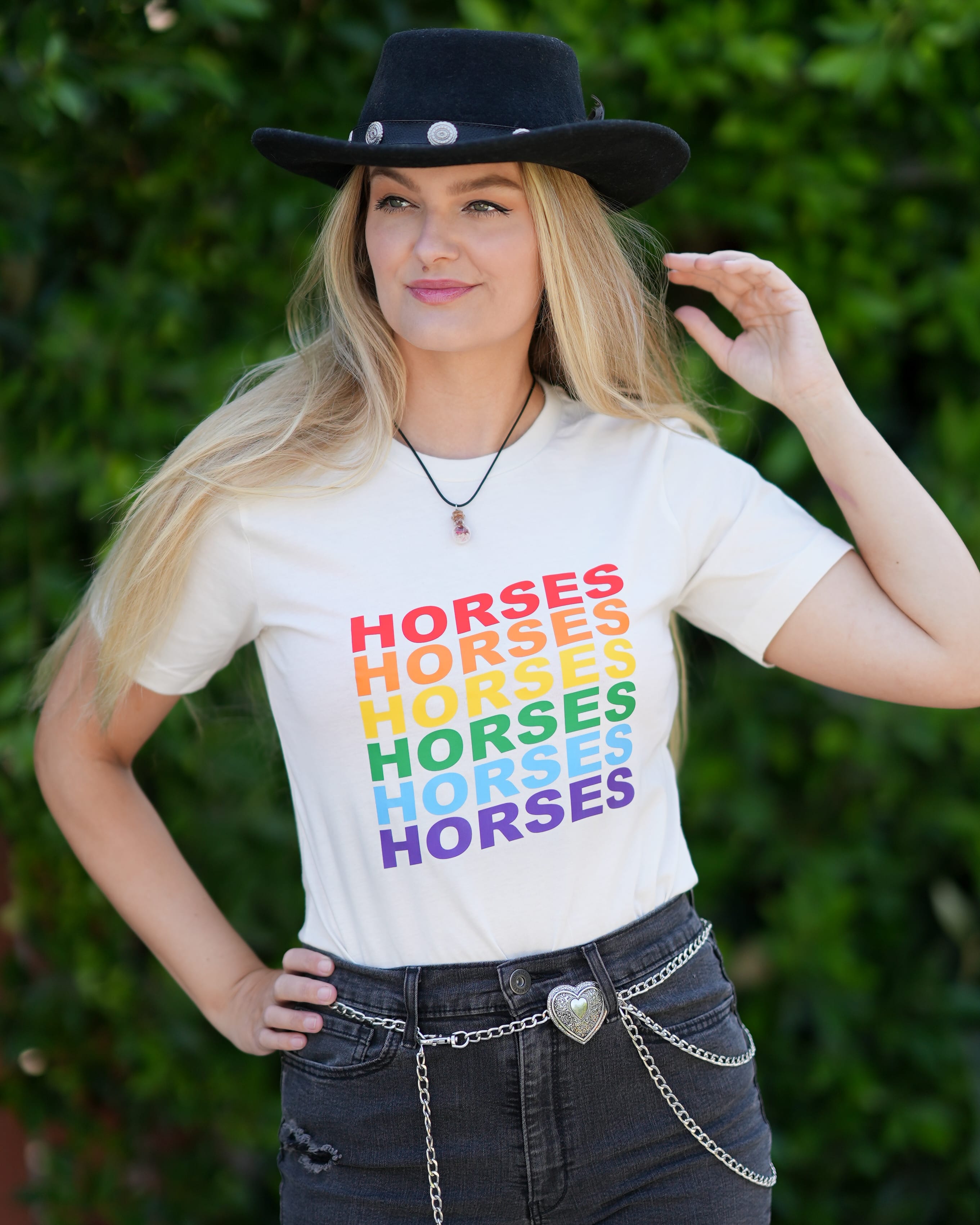 Horses Horses Horses Pride Tee - White