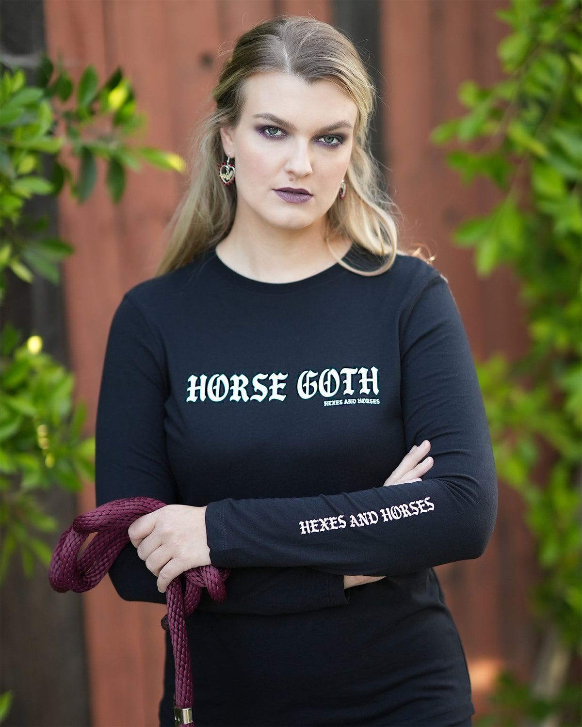 Horse Goth Long Sleeve - Black