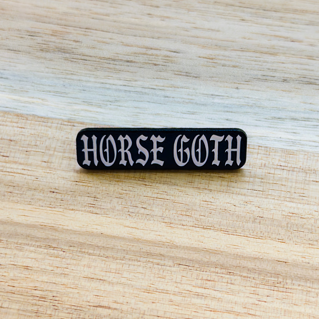 Horse Goth Pin