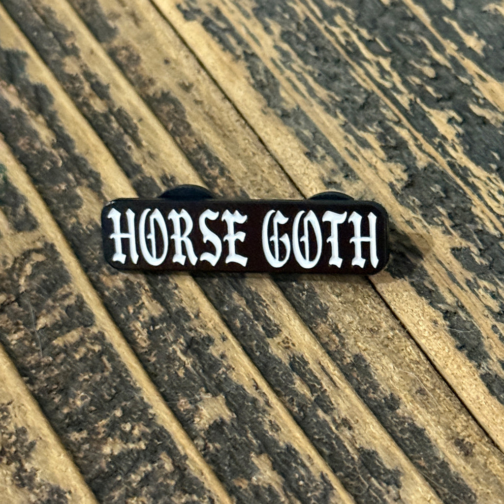 Horse Goth Pin
