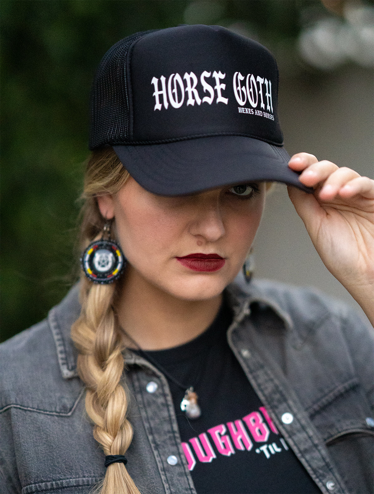 Horse Goth Trucker Hat